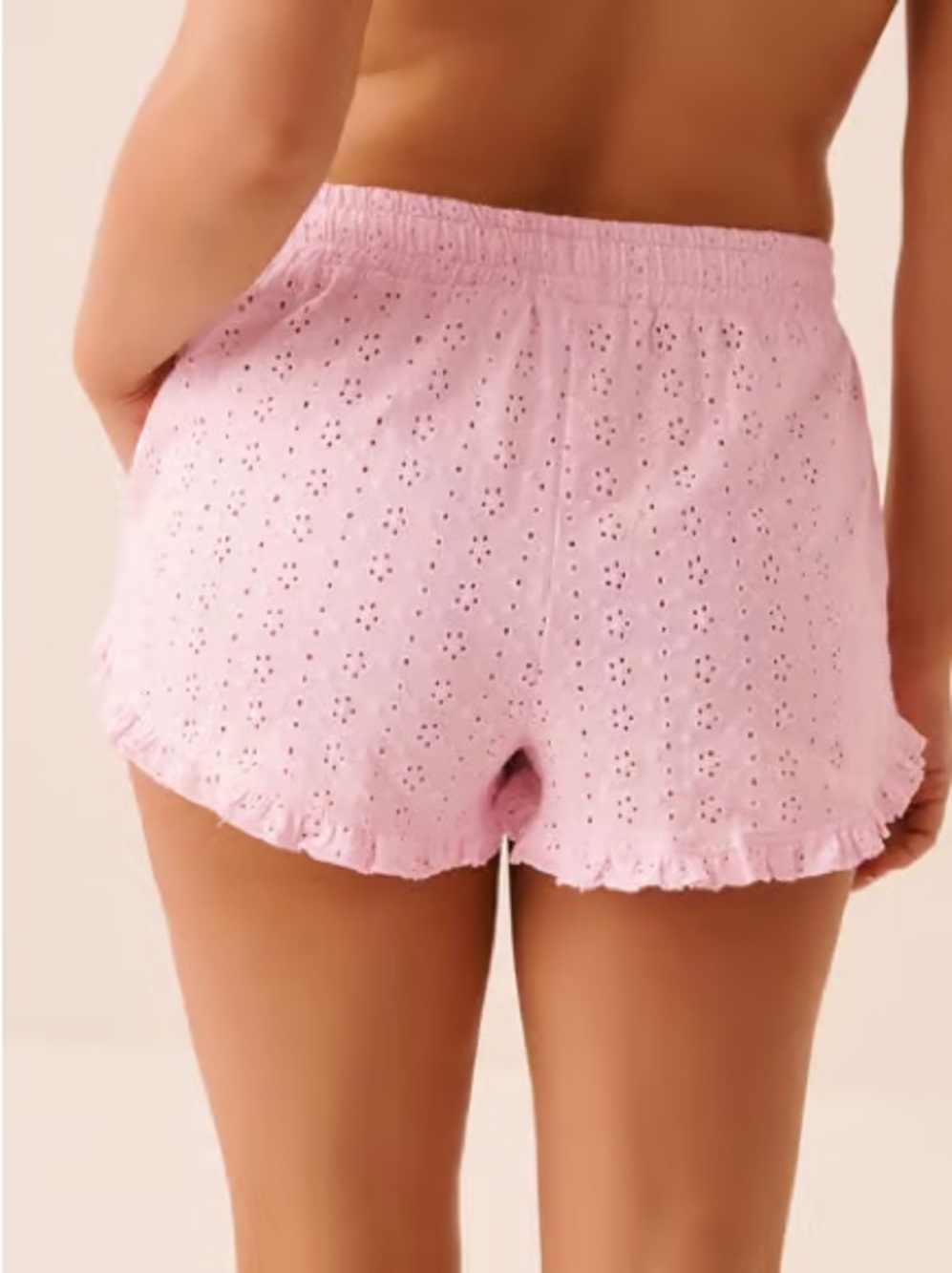 Jessica Simpson Floral Eyelet Pink Pajama Shorts
